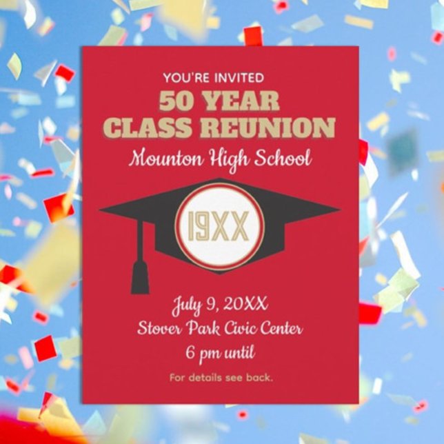 Reunion Invite! Custom Class Reunion Postcard (Creator Uploaded)