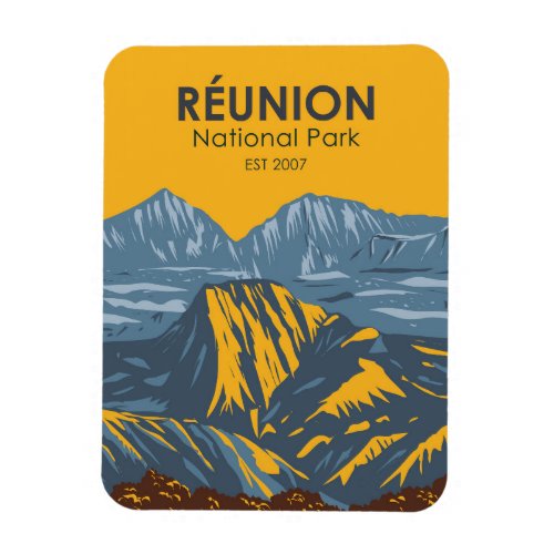 Reunion National Park Vintage  Magnet