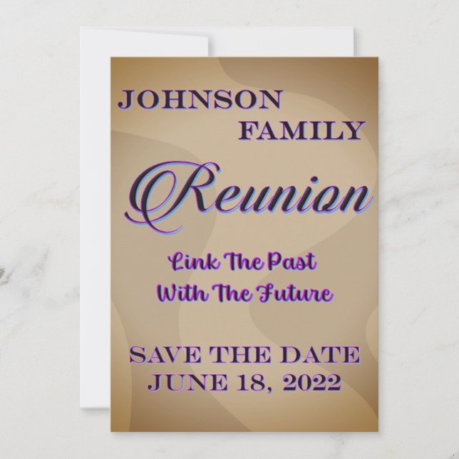 Reunion Save The Date Invitation (Front)