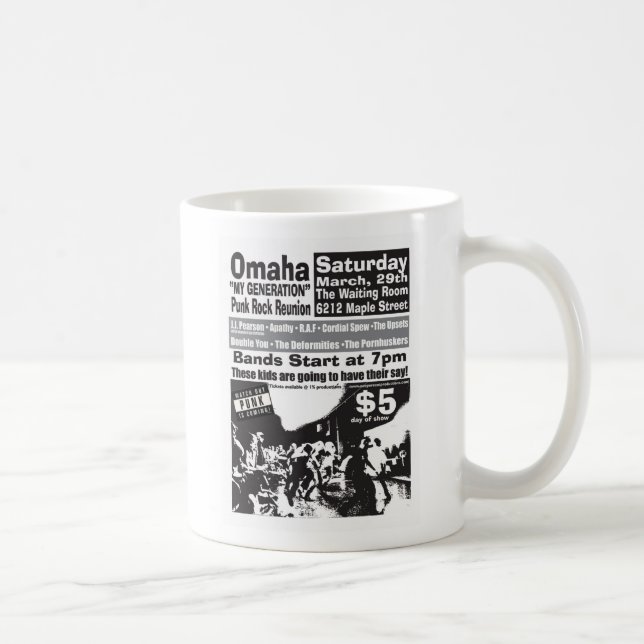 "REUNION SHOW" FLIER ON A MUG! COFFEE MUG (Right)