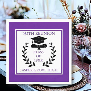 Reunion Time Fun! Custom Class reunion Napkins