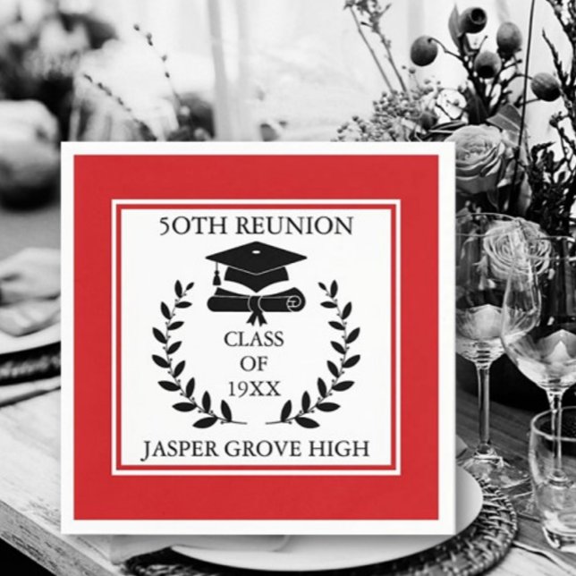 Reunion Time Fun! Custom Class reunion Napkins (Creator Uploaded)