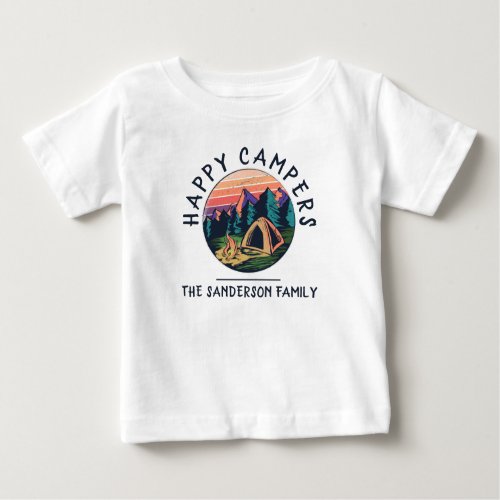 Reunion Vacation Name Tent Family Camping Trip Baby T_Shirt
