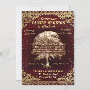 Reunion - Vintage Family Tree Invitation