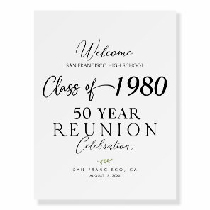Reunion welcome sign, Class reunion welcome sign, Foam Board