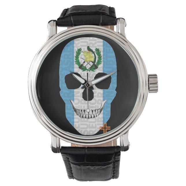 REUNIONES Guatemala reloj hombre correa cuero Watch (Front)