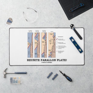 Reunite Farallon Plate! Geology Plate Tectonics Desk Mat