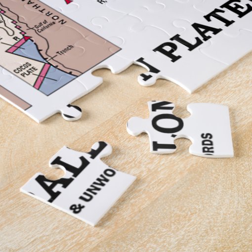 Reunite Farallon Plate! (Geology Plate Tectonics) Jigsaw Puzzle Zazzle