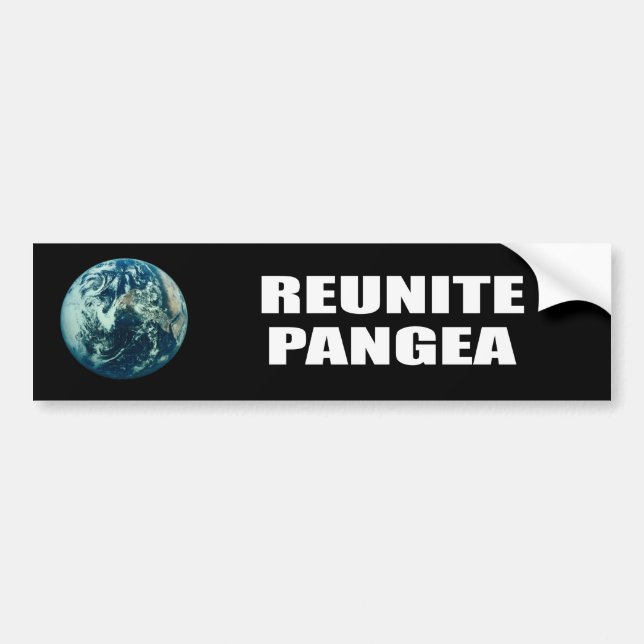 REUNITE PANGEA BUMPER STICKER (Front)