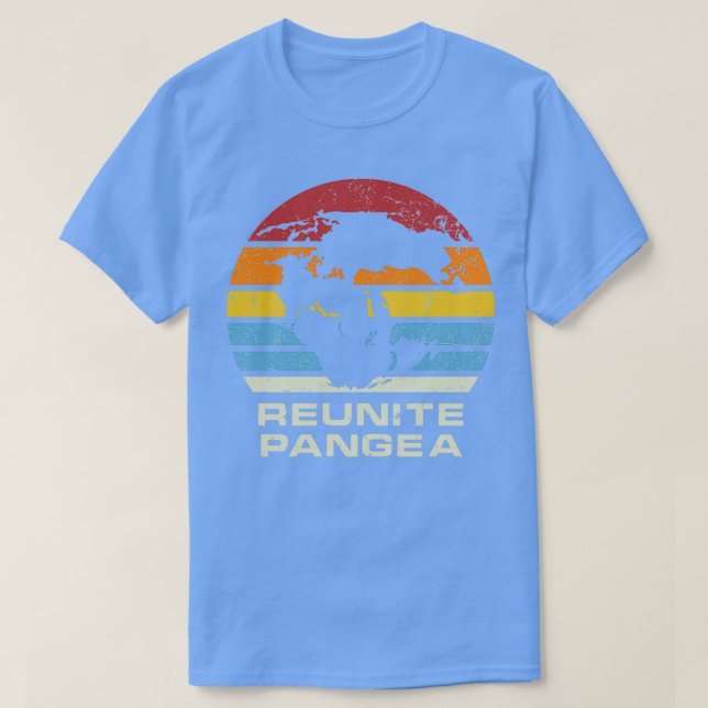 Reunite Pangea retro sunrise style  T-Shirt (Design Front)