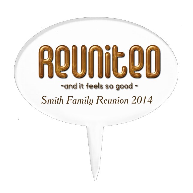 Reunited Custom Family Reunion Cake Topper (Front)