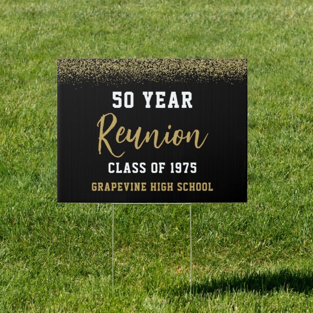 Reunited High School Class of Reunion Party Yard Sign (Insitu)