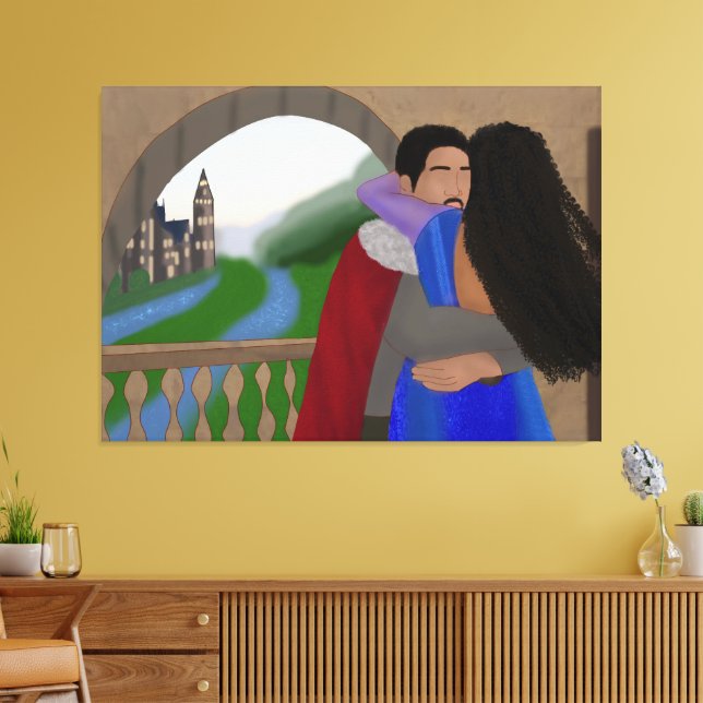 Reunited | Princess and Prince | Fairytale Canvas Print (Insitu(LivingRoom))