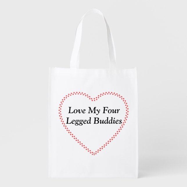 Reusable bag Love my buddies tote bag (Front)