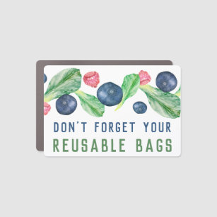 Reusable Bag Reminder Car Magnet