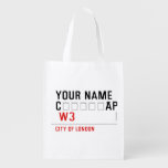 Your Name  C̶̲̥̅̊ãP̶̲̥̅̊t̶̲̥̅̊âíń   Reusable Bag Reusable Grocery Bags