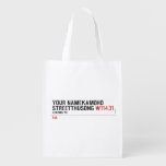 Your NameKAMOHO StreetTHUSONG  Reusable Bag Reusable Grocery Bags