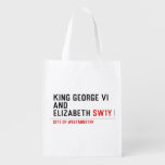 king george vi and elizabeth  Reusable Bag Reusable Grocery Bags