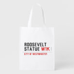 roosevelt statue  Reusable Bag Reusable Grocery Bags