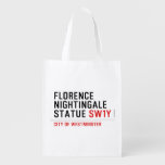 florence nightingale statue  Reusable Bag Reusable Grocery Bags