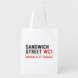 Sandwich Street  Reusable Bag Reusable Grocery Bags