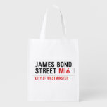 JAMES BOND STREET  Reusable Bag Reusable Grocery Bags
