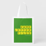 Game Letter Tiles  Reusable Bag Reusable Grocery Bags
