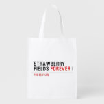 Strawberry Fields  Reusable Bag Reusable Grocery Bags