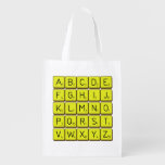 ABCDE
 FGHIJ
 KLMNO
 PQRST
 VWXYZ  Reusable Bag Reusable Grocery Bags