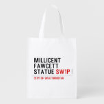 millicent fawcett statue  Reusable Bag Reusable Grocery Bags