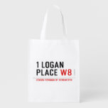 1 logan place  Reusable Bag Reusable Grocery Bags