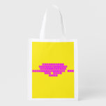 Excercise... Exc...er...cise Exs...ar...sise Eggs...are...sides ... For bacon! BACON!  Reusable Bag Reusable Grocery Bags