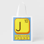 J
 JENNIFER'S
 PHONE  Reusable Bag Reusable Grocery Bags