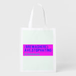 (Brewashere) ave.stophating  Reusable Bag Reusable Grocery Bags