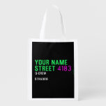 Your Name Street  Reusable Bag Reusable Grocery Bags