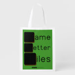 Game
 Letter
 Tiles  Reusable Bag Reusable Grocery Bags