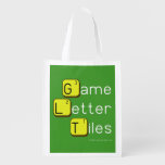 Game Letter Tiles  Reusable Bag Reusable Grocery Bags