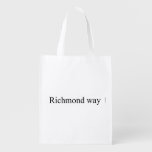 Richmond way  Reusable Bag Reusable Grocery Bags