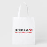 Hot Rod Blvd.  Reusable Bag Reusable Grocery Bags