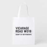 VICARAGE ROAD  Reusable Bag Reusable Grocery Bags