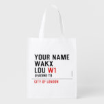 Your Name WAKX LOU  Reusable Bag Reusable Grocery Bags
