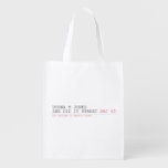 DoNNA M JONES  She DiD It Street  Reusable Bag Reusable Grocery Bags