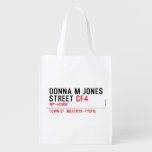 Donna M Jones STREET  Reusable Bag Reusable Grocery Bags