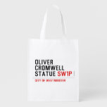 oliver cromwell statue  Reusable Bag Reusable Grocery Bags