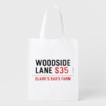 Woodside Lane  Reusable Bag Reusable Grocery Bags