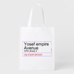 Yosef empire  Avenue   Reusable Bag Reusable Grocery Bags