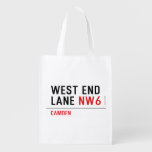 West End  Lane  Reusable Bag Reusable Grocery Bags