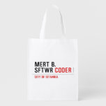 MERT B. SFTWR  Reusable Bag Reusable Grocery Bags
