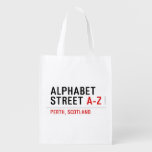 Alphabet  Street  Reusable Bag Reusable Grocery Bags