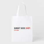 SUNSET GEEK  Reusable Bag Reusable Grocery Bags